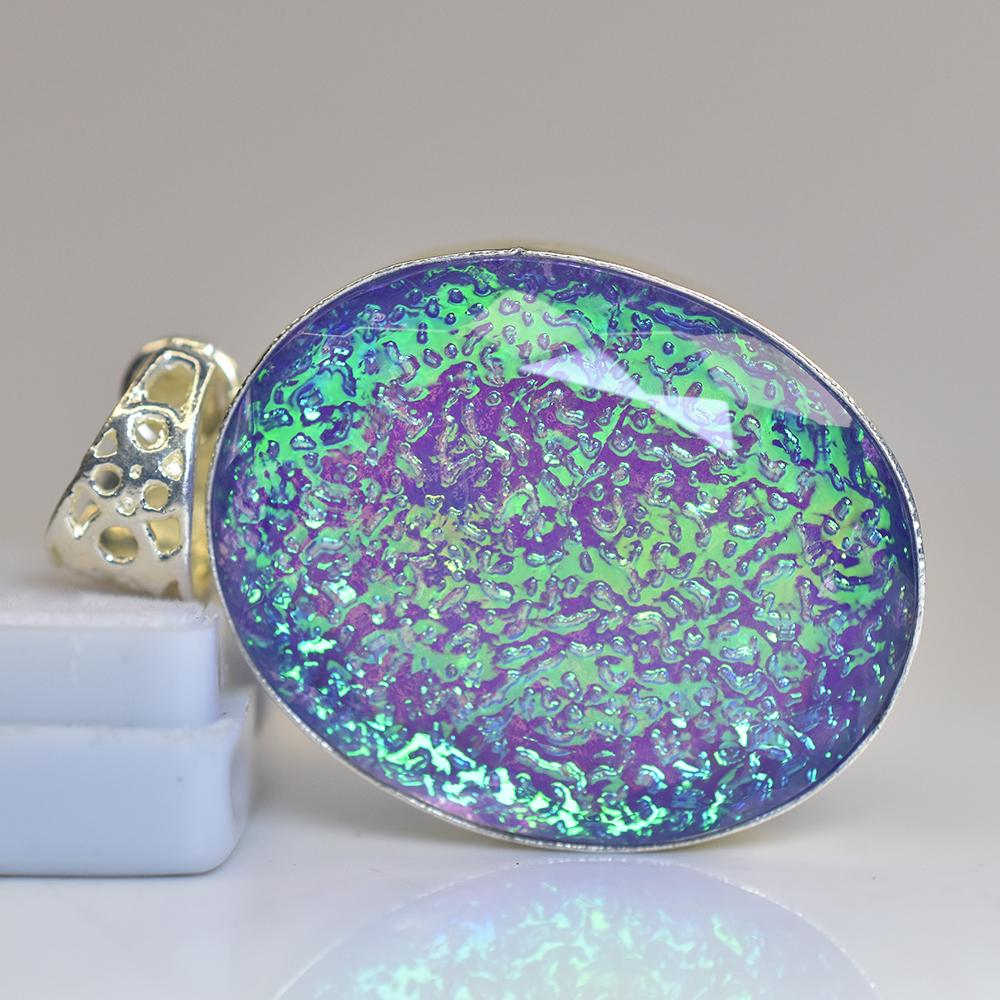

Multi Color Opal 84Ct Lab Created Oval Cut Brazilian CERTIFIED Gemstone Pendant 45 mm approx різнокольоровий