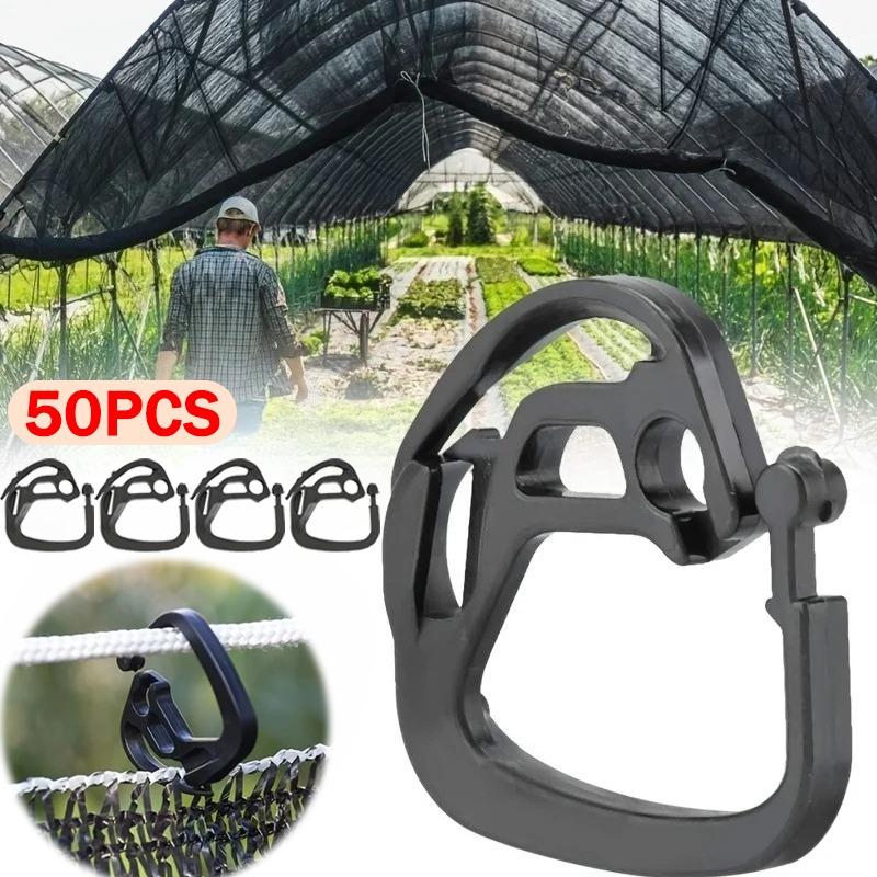 Durable Black Plastic Sunshade Cloth Clips 50pcs Durable Black Plastic Easy-to-Use Lock Greenhouse Shade Agriculture