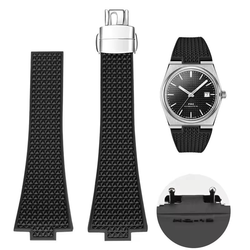 

Для Tissot PRX T137 FKM Super player Годинник 11мм 12мм чоловічий та жіночий Ремінець для годинника Фторкаучуковий Браслет Ремінець для годинника зі швидким звільненням 11mm
