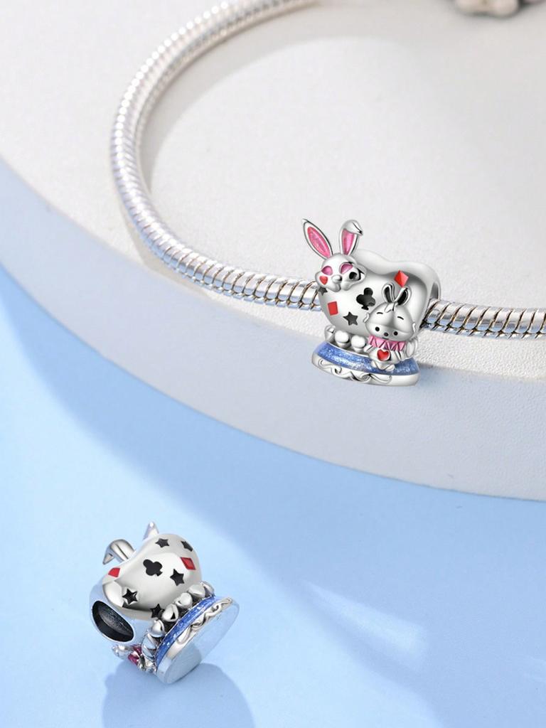 Charms Plata Cute Fox Carousel Beads Charm Copper Plated Fit Charms Copperoriginal Bracelet For Jewelry Making Diy Charm