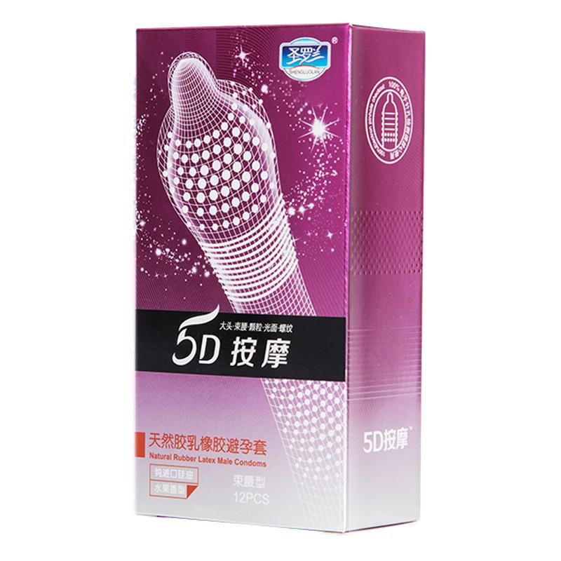5D Dotted Condoms with Mustache Ribbed G Point Latex Ultra Thin Condom Orgasm Contraceptives Stimulate Vaginal Adults Sex Toys