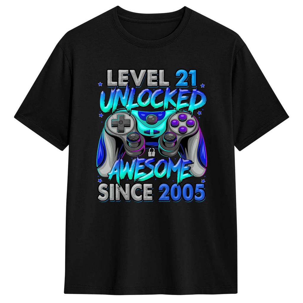 Unisex Poziom 30 Odblokowany Niesamowity Od 1996 30. Urodziny Koszulki z Motywem Gier Bawełniane Ubrania Letnie Streetwear Koszulka z Krótkim Rękawem