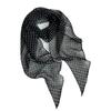 Black and white polka dot 111 silk georgette silk scarf women's summer thin scarf yarn long small scarf mulberry silk