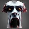 New Halloween Men's Crew Neck Short Sleeve T-Shirt Scary Werewolf