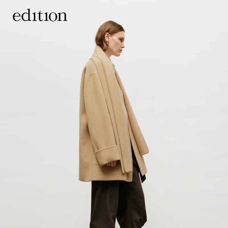 Edition Cloud Wool Scarf Collar Double-Faced Coat