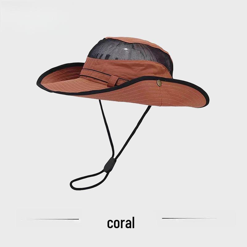 Men's Quick-Dry Color Block Sun Hat, UPF Sun Protection, Waterproof & Breathable; Ideal for Spring/Summer Outdoor Hiking & Sports.