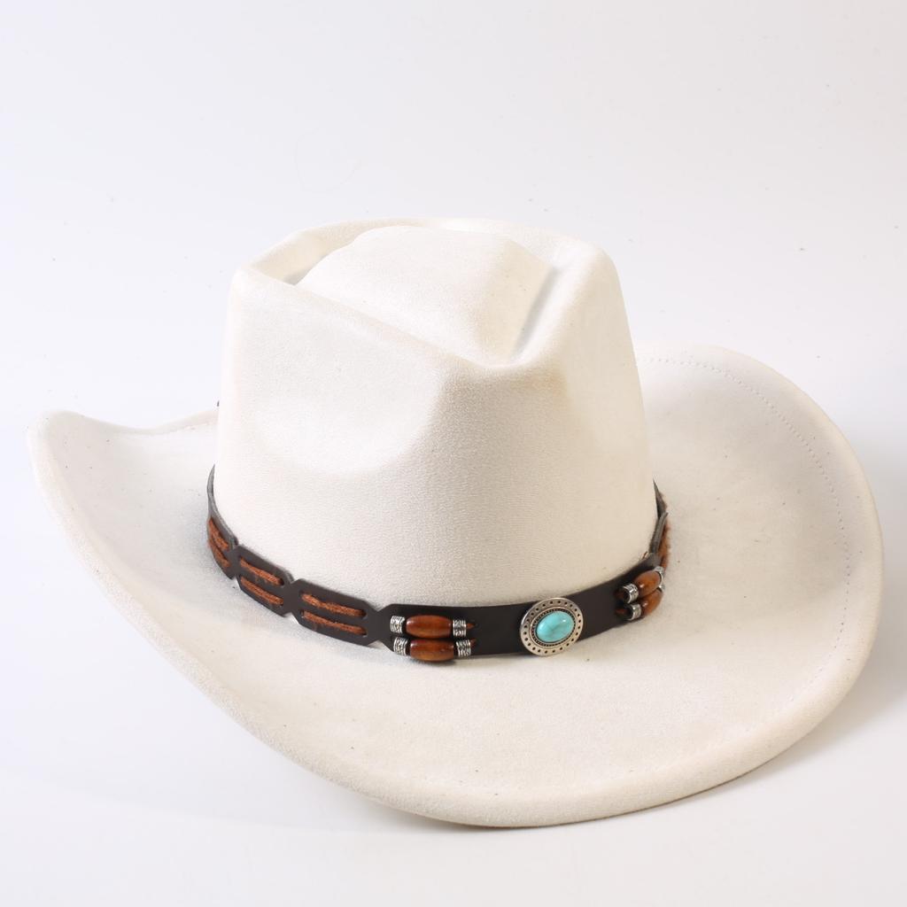 Popular European and American Classic Suede Western Cowboy Hats, Men's and Women's Retro Fashion Cowboy Hats
