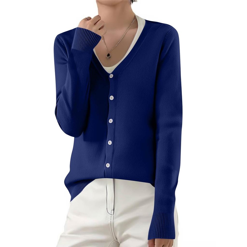 Women's Fashionable Casual Solid Color Long Sleeve Top
