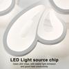 Lampa Sufitowa LED w Kształcie Kwiatu Ściemniana Nowoczesna Lampa Miękkie Światło Ochrona Oczu Lampka Nocna Artystyczne Oświetlenie Salonu w Kształcie Serca