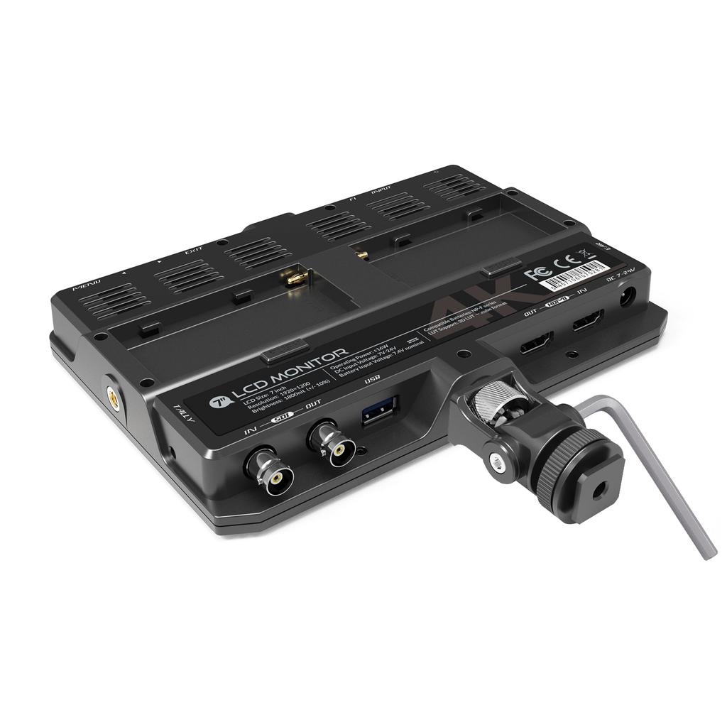 LILLIPUT H7S 7palcový 4K ultrajasný kamerový monitor s rozlišením Full HD 1800nit sluneční světlo