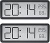 Cyfrowy budzik LED Akumulatorowy zegar na biurko Zegar ścienny z datą Temperatura Wilgotność, 12/24H
