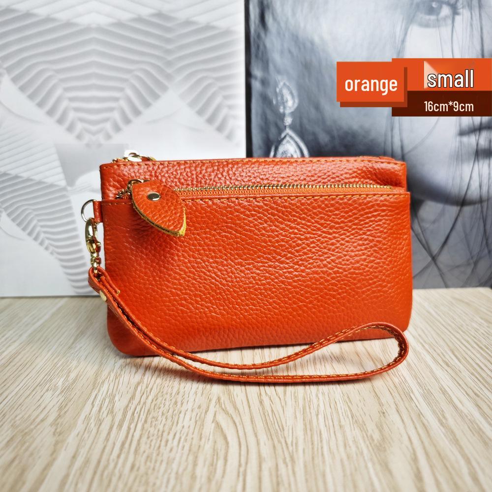 Korean Style Genuine Leather Multi-Functional Women's Wristlet Clutch Wallet
