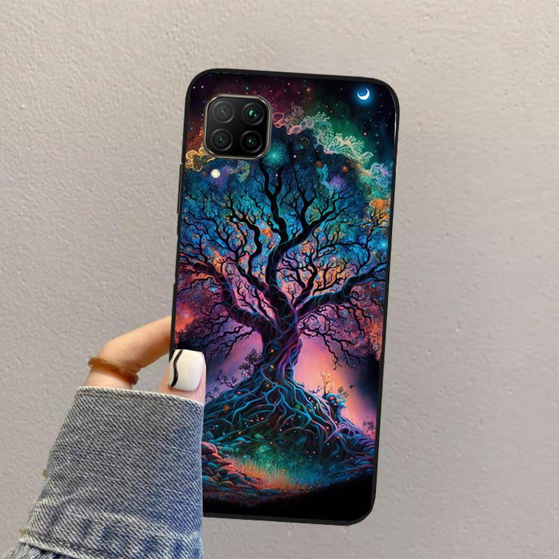 Árvore da Vida Galáxia Espacial Estrelas Para Huawei Nova Y73 Y72 Y61 Y91 Y70 Y60 Y90 12s 12i 11i 8i 9 10 SE P30 P40 Lite P60 Pro Capa