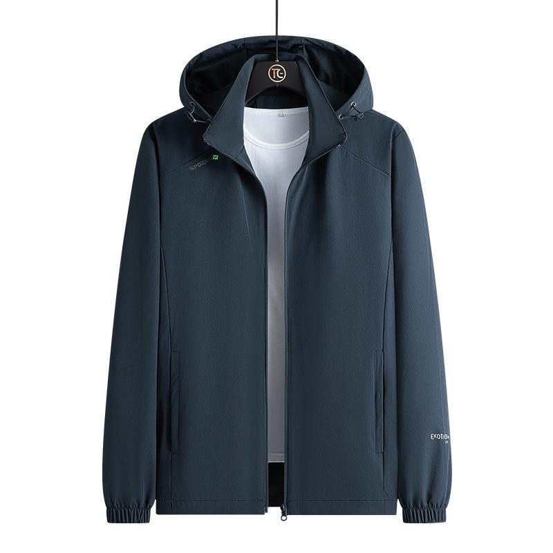 

Осінньо-весняний нейлоновий стрейч вітрівка для пари: Чоловіча та жіноча водонепроникна спортивна куртка XXL