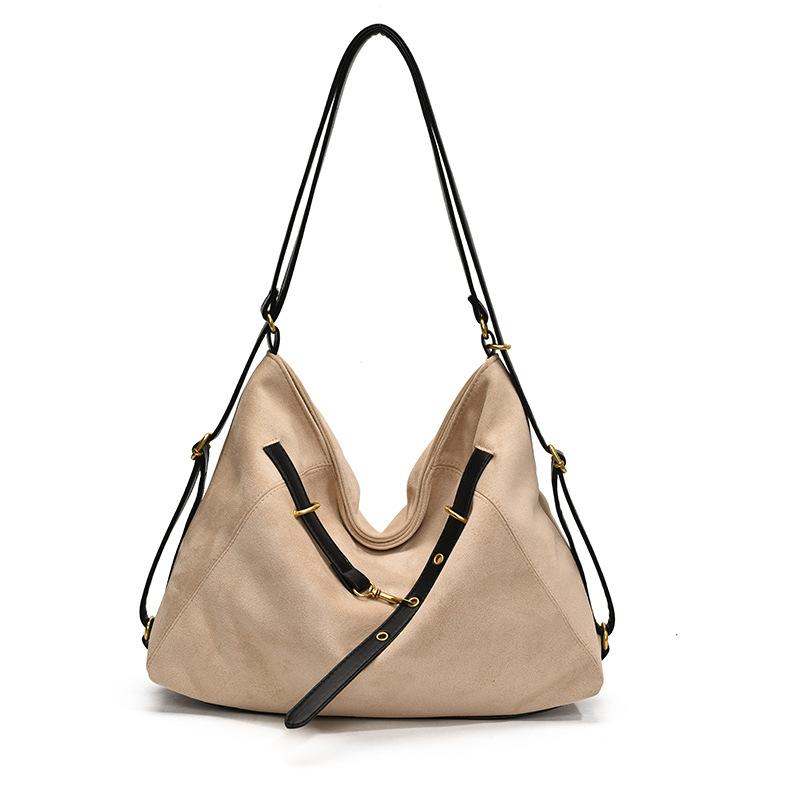 

Simple and large-capacity suede women s bags New casual multi-functional backpacks Tote bags