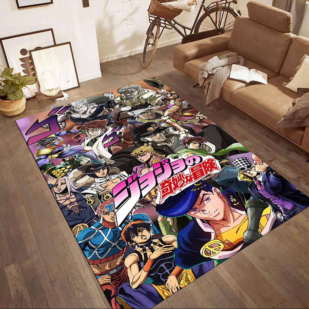 Jojo S Bizarre Adventure 5 Square rugs are a great choice for living rooms, bedrooms, home décor, and as gifts