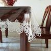 Embroidered Lace Clean Tablecloth Waterproof Embroidered Table Cloth Soft PVC Dust-proof and Easy Transparent Soft Glass Lace Tablecloth