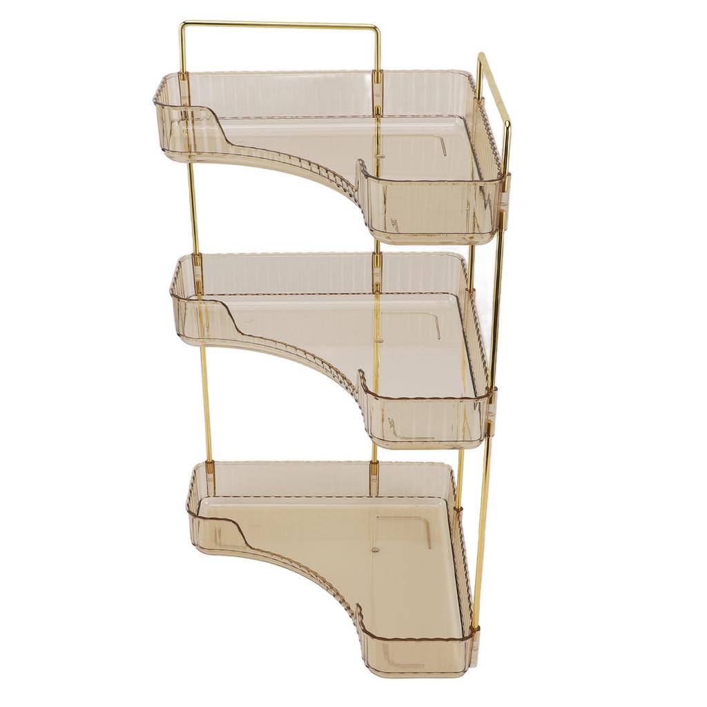 3 Tier Makeup Shelf Organizer Easy Access Aesthetic Corner Bathroom Countertop Organizer for