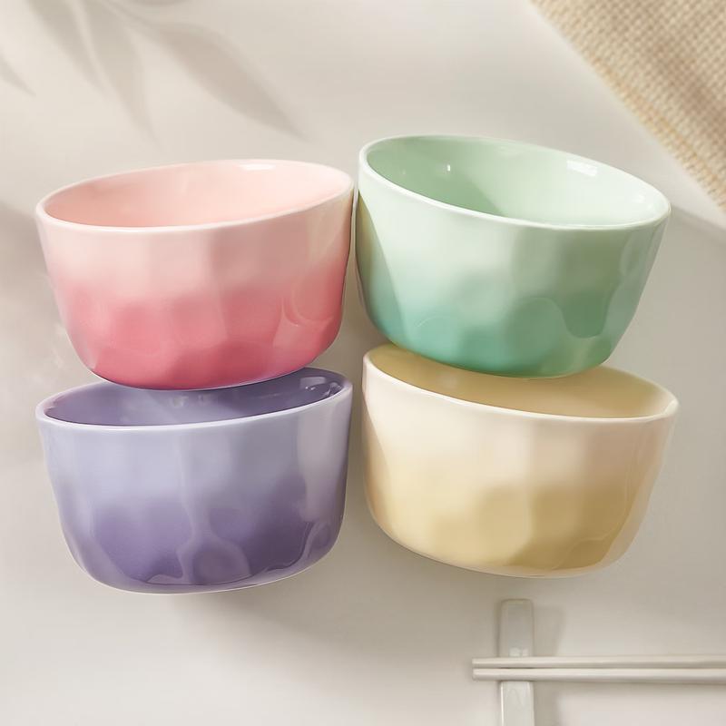 Ceramic Rice Bowl and Chopstick Set 4.7-inch