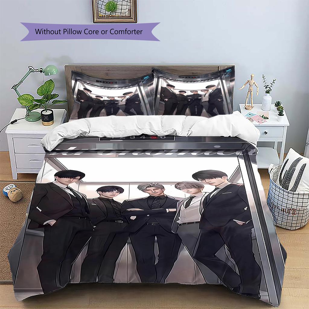 Love and Deepspace Sylus Pattern Bedding,Quilt Set Quilt Cover Pillowcase Home Birthday Gift (1 * Duvet Cover + 2 * Pillowcase, Without Core)