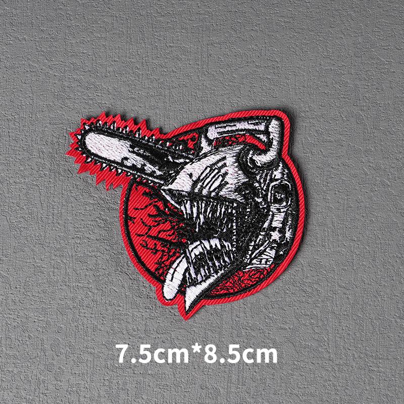 

Chainsaw Man Anime Character Embroidered Iron-on Patch for Clothes, Hats, and Backpacks