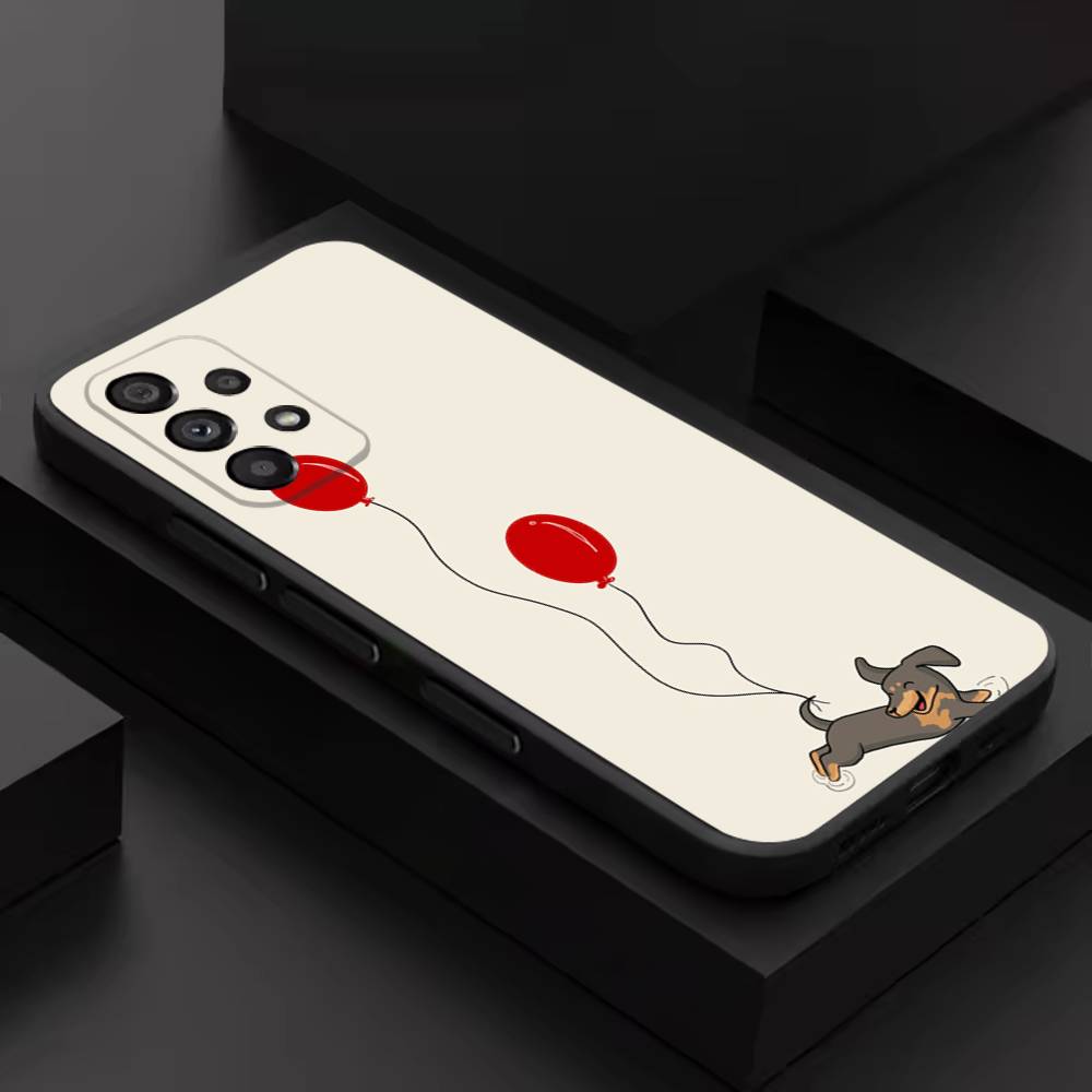 Cute Dachshund Funny For Samsung S 26,25,24,23,22,30,21,10,9,Ultra,Plus,Lite,FE,4,5G Phone Case Black Soft Case