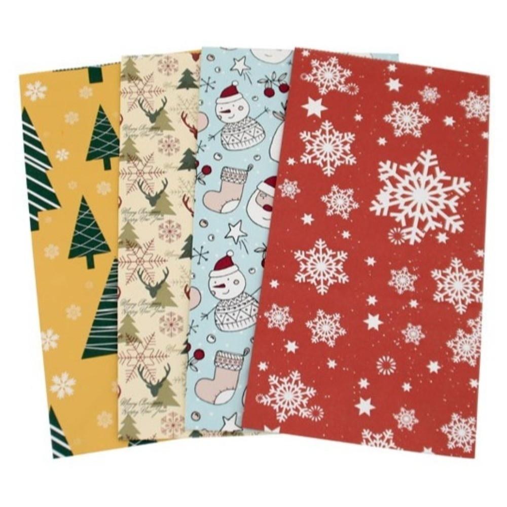 24pcs Gift Wrapping Paper Gift Bags Paper Holiday Goodie Bags Christmas Treat Bags  Holiday