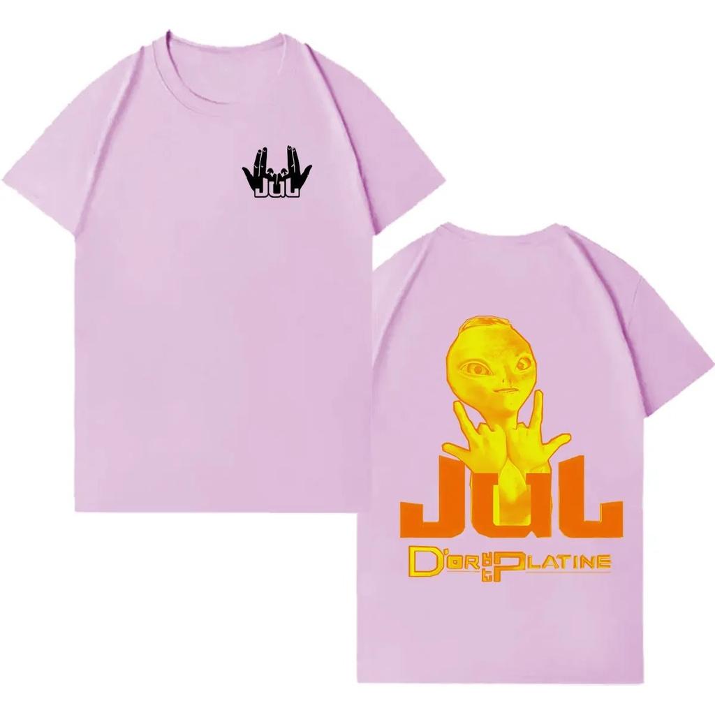 Unisex Women Clothes Trendy Tops Rapper Jul Harajuku Music T Shirt Fashion Hip Hop 90s Tshirt Crewneck Loose Short Sleeve Tshirts