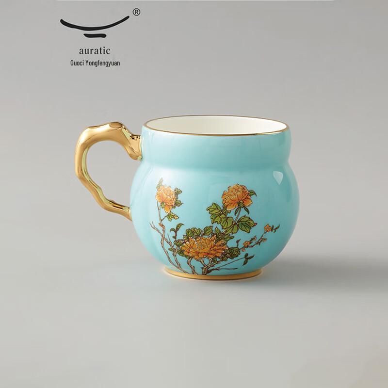 Yongfengyuan Madam Porcelain West Lake Blue Ceramic Mug