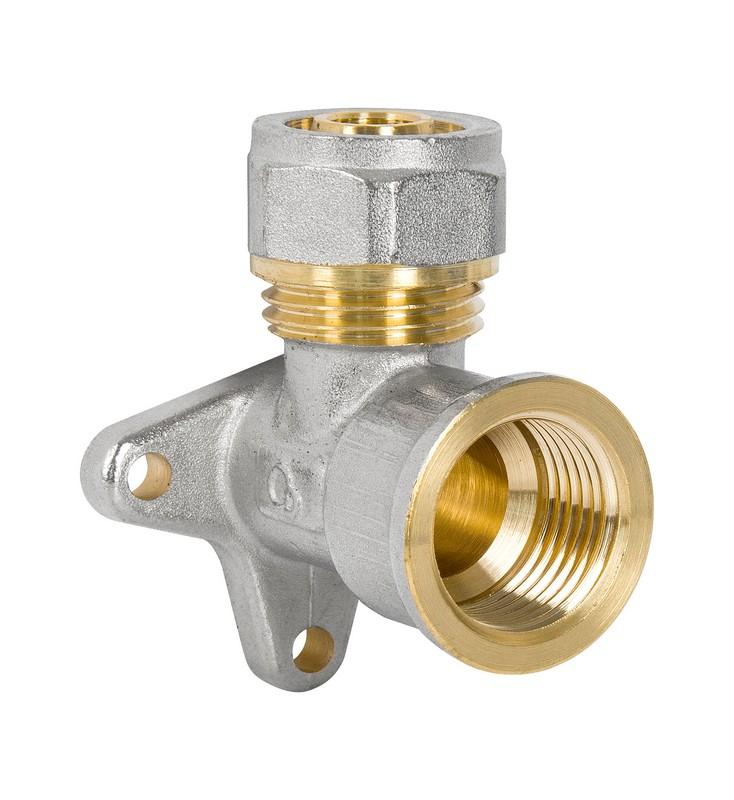 Pex-Al-Pex Chrome Elbow With Clips-1/2*16 - D1/2*16.Kolł