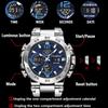 Fashion Business LED Backlight Alarm Quartz Chronograph Clock Male Waterproof Luminous Diving Watch Men Reloj Hombre+Box