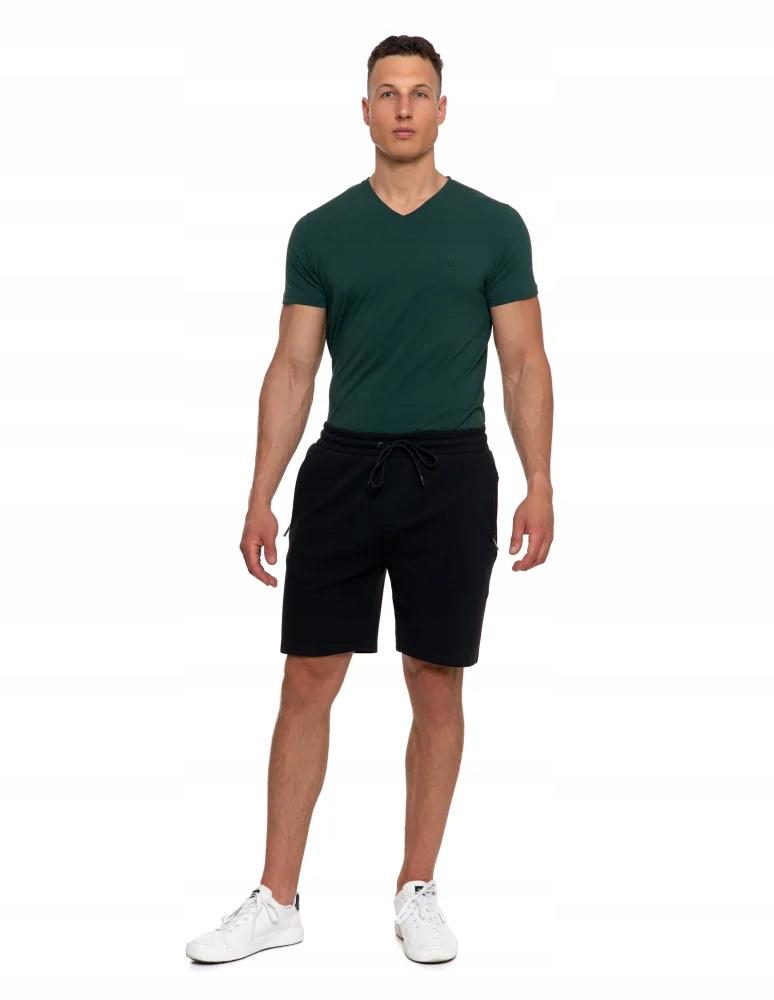Men's Shorts with Zipper Pockets and Elastic Waist Summer MORAJ XL BLACK
