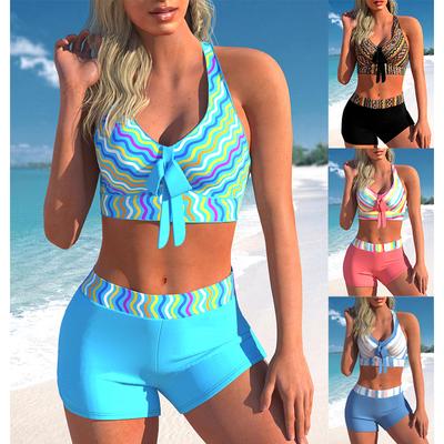2024 neue frauen Zwei Stück Bikini Sexy Strand Bademode Mode Druck Bikini Set frauen Sommer Mode Schwimmen Bikini bademode
