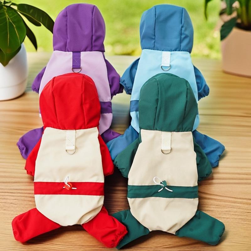 Waterproof Outdoor Suit for Small & Medium Dogs: Autumn/Winter Pet Clothing with Leash Accessories