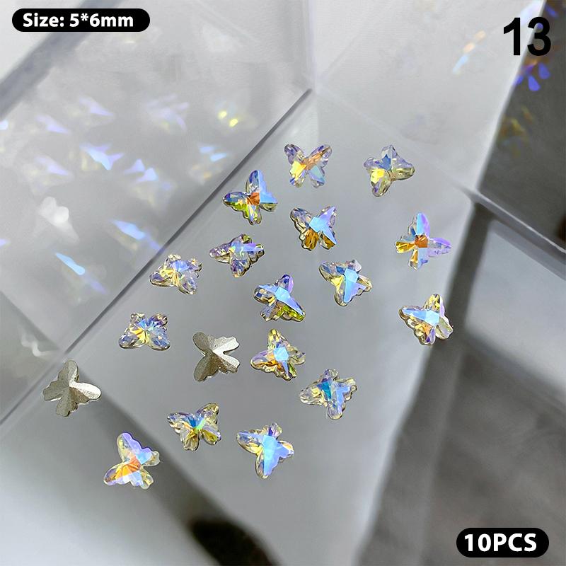 3D Schmetterling Super Flash Bottom Aurora Diamant 3D Nagel Dekoration Nagel Zubehör