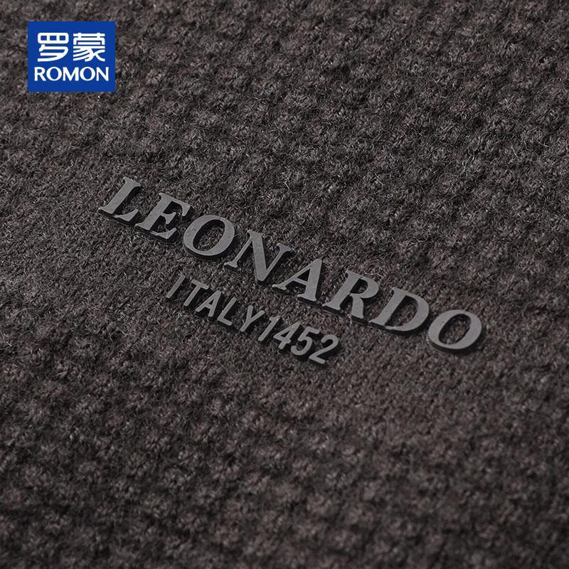 ROMON Men's 100% Pure Wool Half-Turtleneck Pullover Sweater