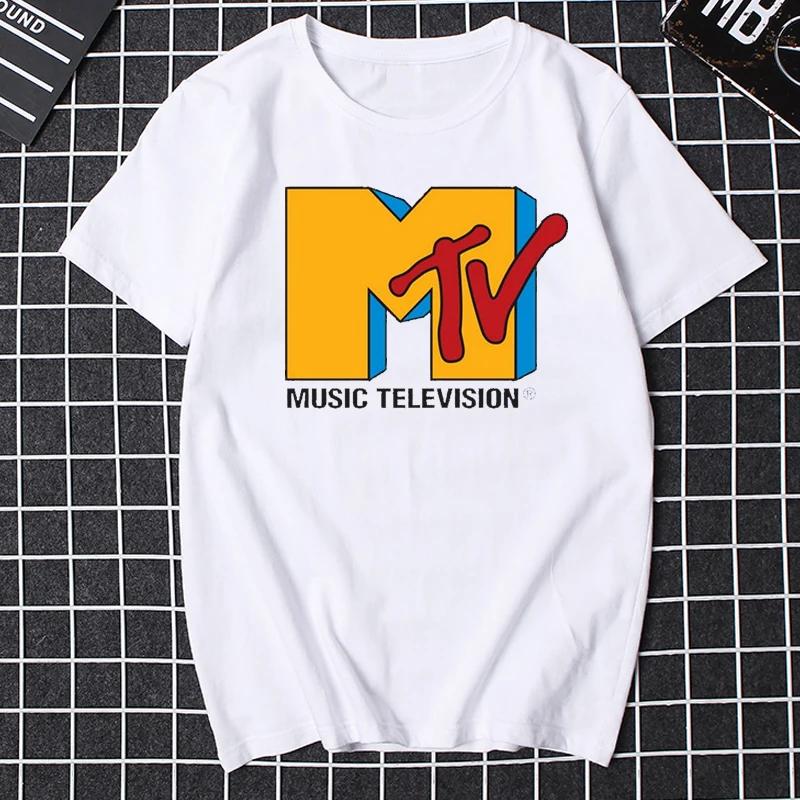 Pánské oblečení Retro tričko Vintage Rock Hip Hop Televizní tričko Léto Unisex Ležérní tričko Mtv Hudební televize Grafická trička Trička