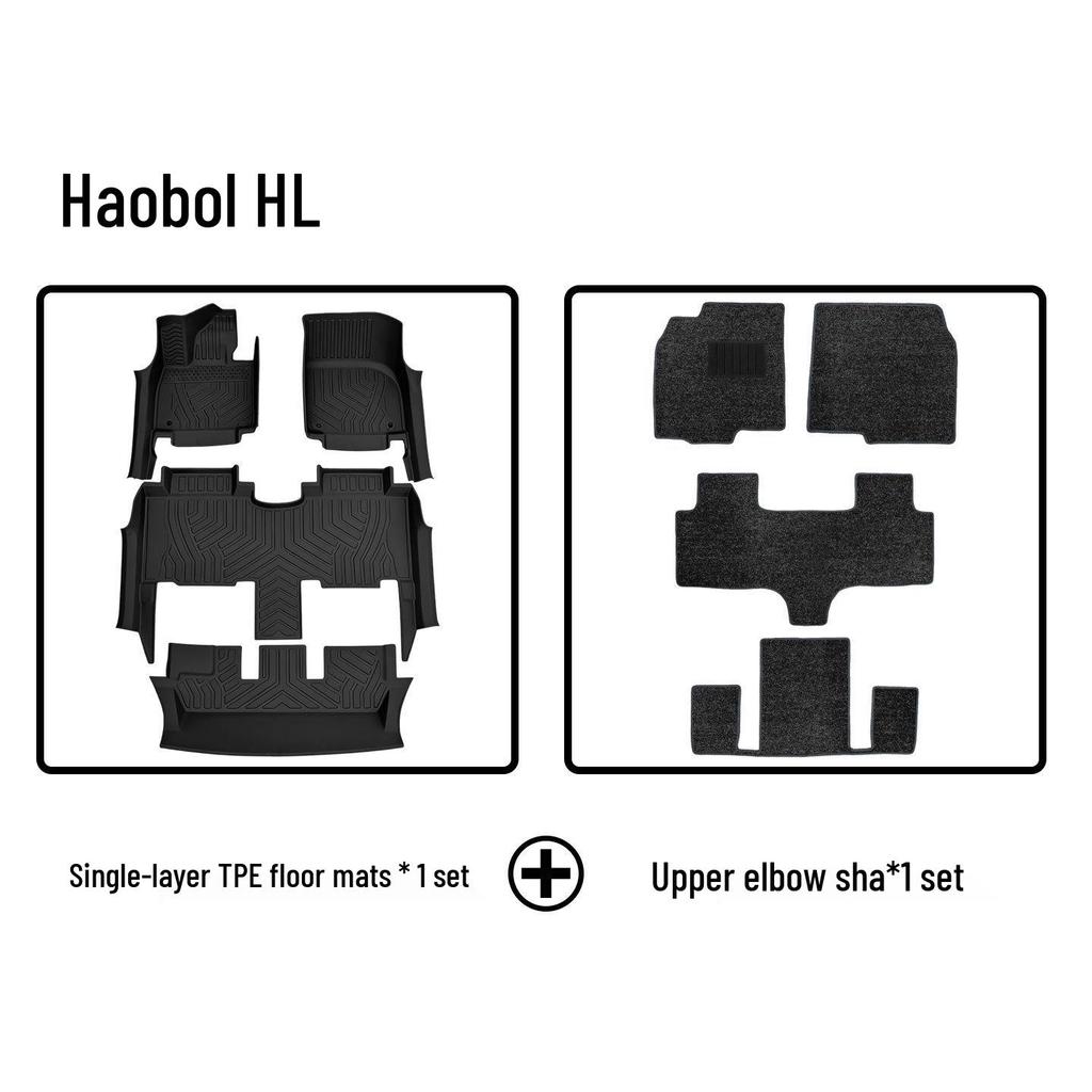 Odorless Eco-Friendly TPE Car Floor Mats for GAC AION HL with Door Sill Coverage