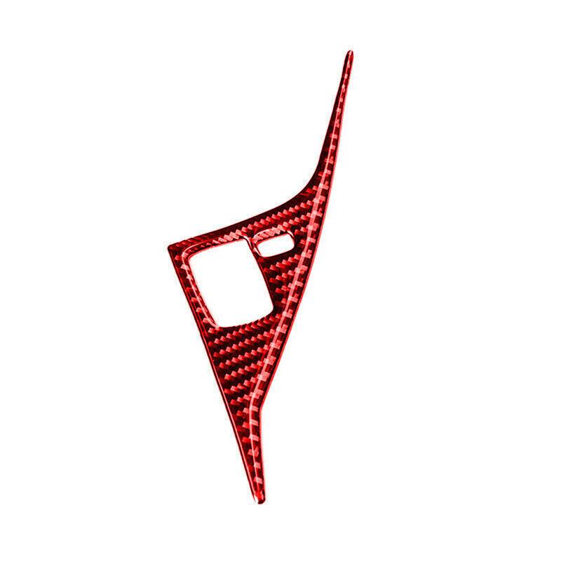 Red Carbon Fiber Central Console Drive Panel Cover Trim Fit For Infiniti Q50 Q60