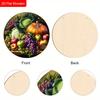 Autumn Harvest Wooden Sign with Fruits and Vegetables Pattern Design - Unique Wall Pediments - Ideal for Front Door, Yard, Porch, Room Decor