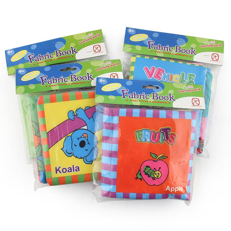 Three-Dimensional Baby Cloth Book Early Education Toy, Can'T Tear Palm Book Early Education Cognition Baby Cloth Book With Sound Paper Set