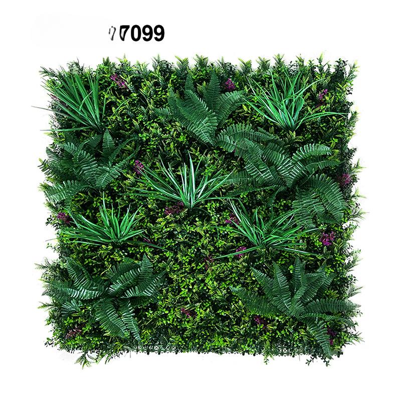 1*1 Meter Simulated Sun Protection Plant Wall Green Plant Background Wall Plastic False Lawn Door Head Outdoor Decorative Flower Wall Lawn
