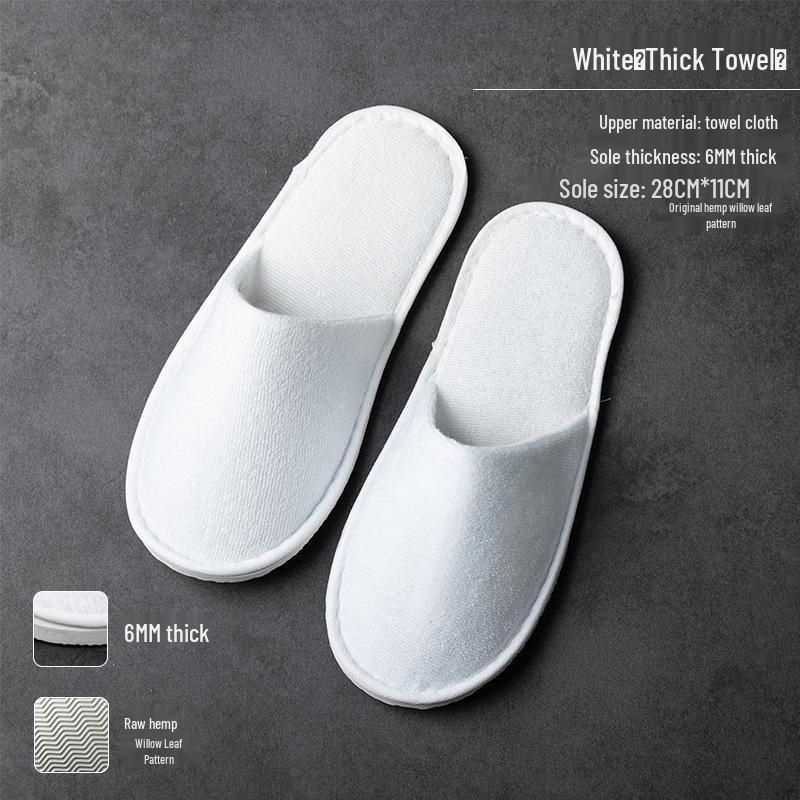 Star Hotel Bed & Breakfast Non-Slip Disposable Slippers - Customizable Logo