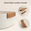 1/2pcs Versatile Open Storage Box with a Leather Handle,Suitable for Use in Children's Room,Gift Baskets,Tabletop Storage Basket