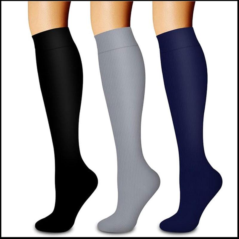 Compression Knee-high Socks Set for Running and Sports - Graduated Support, Multiple Pairs (3/4/6/8)