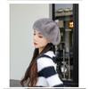Big Head Circumference Black Beret Female Winter New Trendy Face Small Mink Hair Hat Octagonal Hat Cloud Hat Milliner