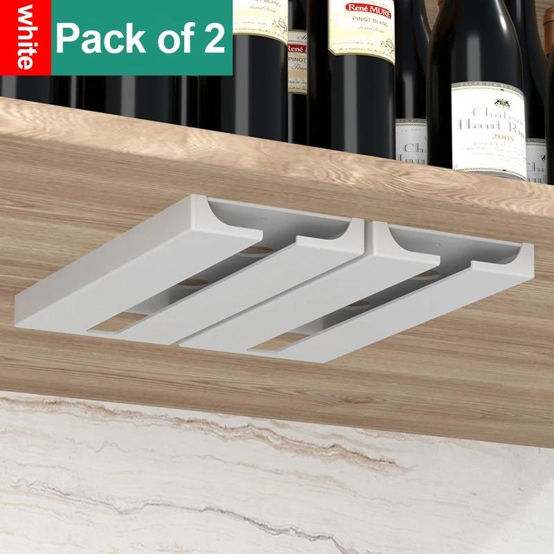 Bar Wine Glass Rack - Non-drilled Cup Holder In Kitchen and Dining Room,Upside-down Rack for Household Wine Glasses
