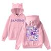 Ladies Fashion Casual Long Sleeve Printed Round Neck Hoodie Pullover Top With  Pockets