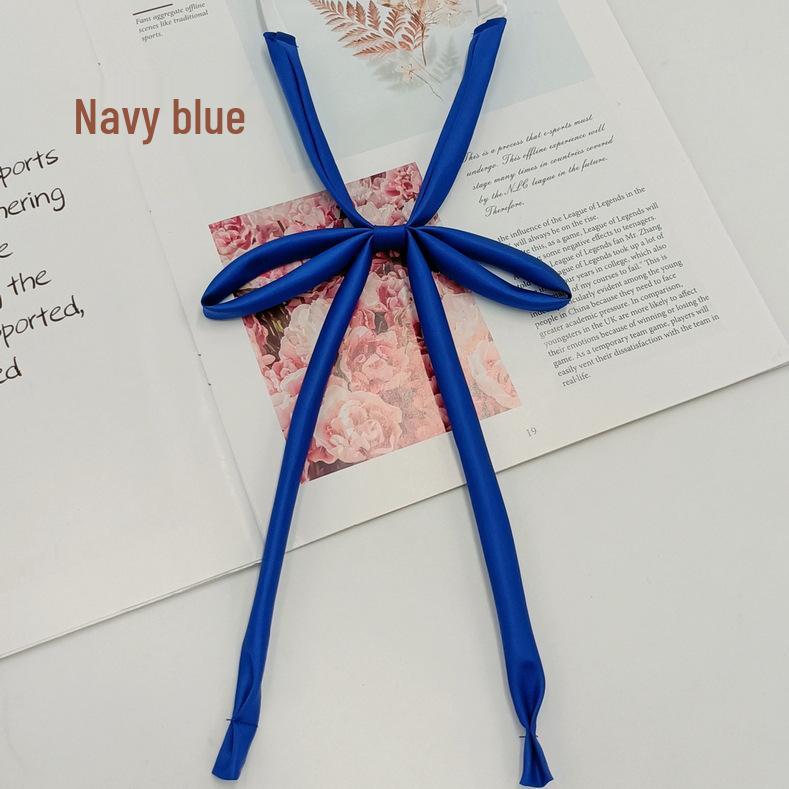 Japanese School Style Solid Color No-Tie Bow Tie for Women