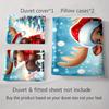Festive reindeer scenery Bedding Duvet cover sets Duvet covers Pillowcases gifts (1 * Duvet Cover 2 * Pillowcases, without duvet insert)